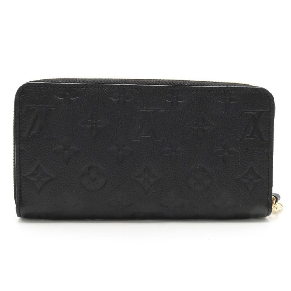 Louis Vuitton Zip Zippy Black Empreinte Round Long Wallet Noir